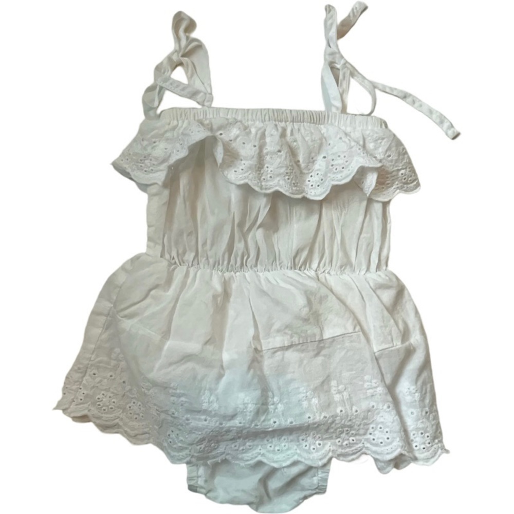 Baby girls white Eyelet Sundress 6M